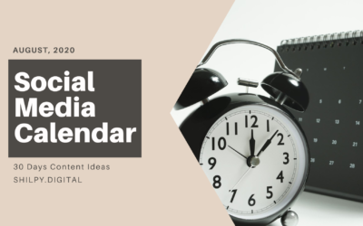Social Media Calendar August 2022