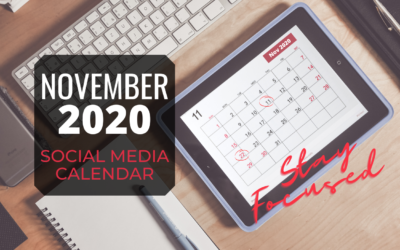 Social Media Calendar November 2022
